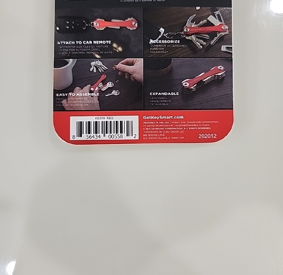 KeySmart Compact Key Holder - Red - Picture 2 of 3